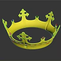Shiny Golden Crown with Intricate Ornate Design Luxury Headwear for Royal Attire