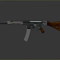 Vintage Military Rifle Featuring Wooden Stock Metal Components And Detailed Magazine