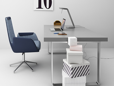 Modern office desk and chair German desk and chair combination model