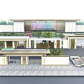 Luxury Modern Entrance Gate Design With Landscaping Green Plants And Architectural Details