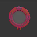 Round Industrial Mechanical Component With Orange Metallic Ring And Dark Panel
