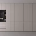 Modern Wardrobe Interior Design With White Cabinets Drawers And Open Storage