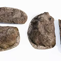 Natural Stone and Wood Decorative Pieces With Textured Surfaces and Natural Patterns