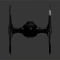 TIE Fighter Model With Angular Wings For Space Aeronautics