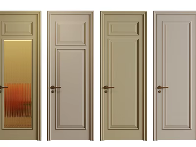 Classic and Modern Swing Doors with Various Design Features for Home Interior 3d model