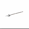 Medieval Long Handle Weapon with Metal Spear Axe Head and Wooden Shaft for Ancient Warfare
