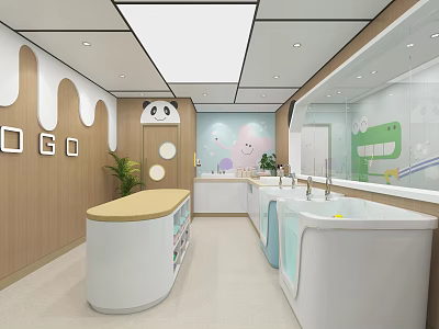 Modern Mother and Baby Store Mother and Baby Bath Store 3d model