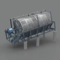 Industrial Rotary Drum Screening Equipment with Metal Frame and Motor Drive