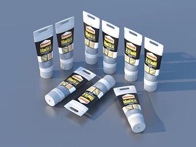 Multiple Strong Adhesive Glue Tubes As Essential Household Living Supplies 3d model