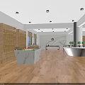Minimalist Dining Space With Long Table Chairs Wooden Flooring Bookshelves And Windows