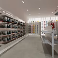 Banana in Clothing Store Front With Window Display And Colorful Apparel Shelves