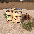 Modern trash can 3d model