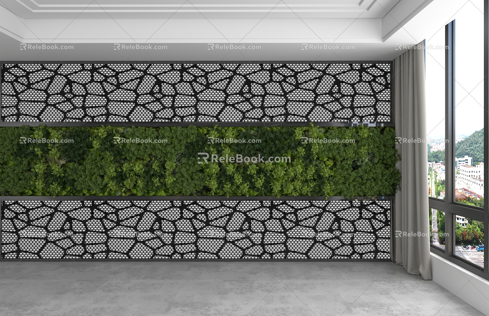 Modern background wall 3d model