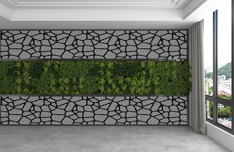 Modern background wall 3d model