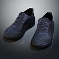 Black Casual Lace Up Shoes with Sleek Modern Design and Comfortable Thick Sole