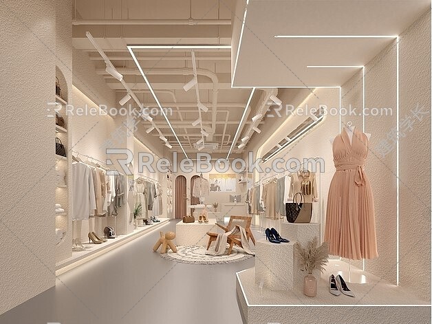 Modern Clothing Store 3d model