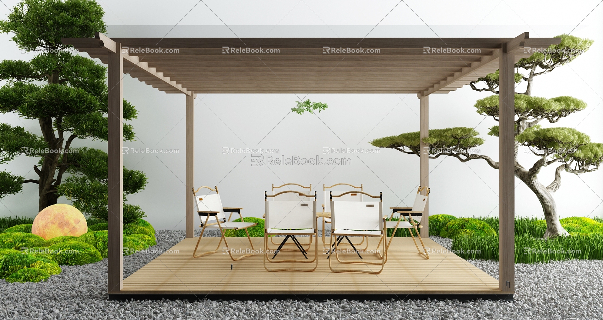 Courtyard lounge chair 3d model