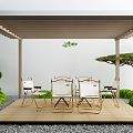 Courtyard lounge chair 3d model