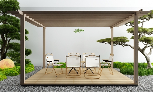 Courtyard lounge chair 3d model