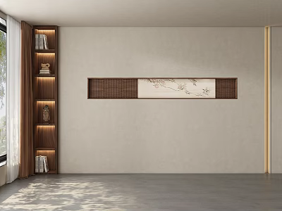 Dining Room Tea Room Living Room Background Wall 3d model