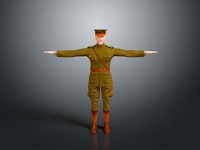 Officer General Military Soldier Warrior Figure Game Figure model