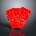 Traditional Chinese Red Envelopes With Golden Dragon Patterns For Lucky Money Gifts