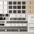 Switch Modern Smart Panel Visual Panel Function Panel Socket 3d model
