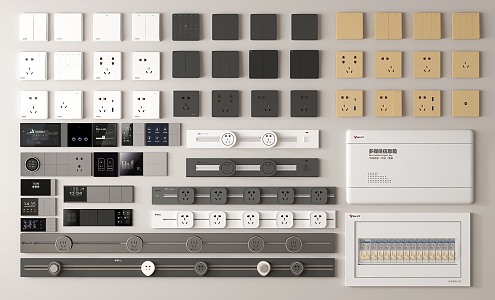 Switch Modern Smart Panel Visual Panel Function Panel Socket 3d model