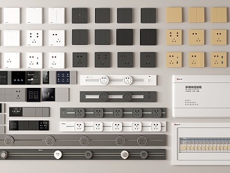 Switch Modern Smart Panel Visual Panel Function Panel Socket 3d model