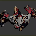 Mythical Character With Creature Inspired Armor Elaborate Headpiece And Biomechanical Wings
