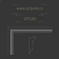 White Decorative Architectural Molding With Layered Grooves For Interior Design