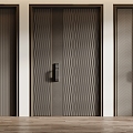 Modern security door double door combination 3d model