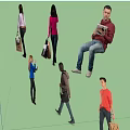 Many characters 3d model