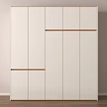 Modern Minimalist Wardrobe Flat Open Wardrobe 3d model