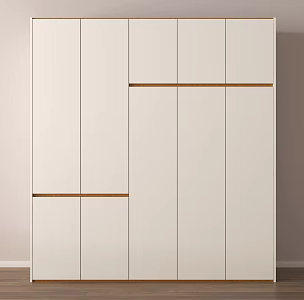 Modern Minimalist Wardrobe Flat Open Wardrobe 3d model