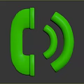 Green Computer Headphones With Reflective Design On Dark Background Surface