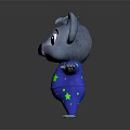 Adorable 3D Koala Character Wearing Blue Onesie With Green Stars And Arms Outstretched