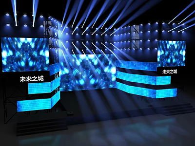 Modern Stage Music Festival 3d model