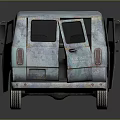 minibus minivan driverless bus school bus van box car 3d model
