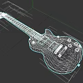 Black Electric Guitar With Gold Accents And Classic Body Design
