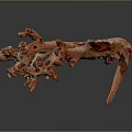Natural Wooden Stone Sculpture with Unique Branch Like Shape and Texture