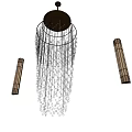 Modern lamp combination mix and match large chandelier 3d model