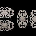 Intricate Floral Carved Patterns With Ornate Scroll Designs And Decorative Elements 3d model