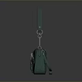 Stylish Green Handbag With Textured Surface And Metal Buckle Design Details