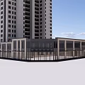 Modern High Rise Residential Buildings With Contemporary Facade Glass Windows Balconies And Blue Sky