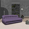 Modern Multiplayer Sofa Fabric Multiplayer Sofa 3d model