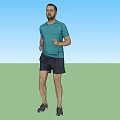 Modern Men Running Men 3d model