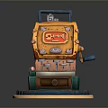 Vintage Colorful Slot Machine Decorative Model With Retro Style Lever And Numbers