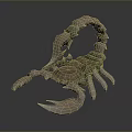 Intricate Bronze Scorpion Sculpture With Detailed Patterns And Artistic Design