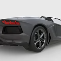 Luxury Gray Convertible Sports Car with Sleek Body Open Top and Black Wheels